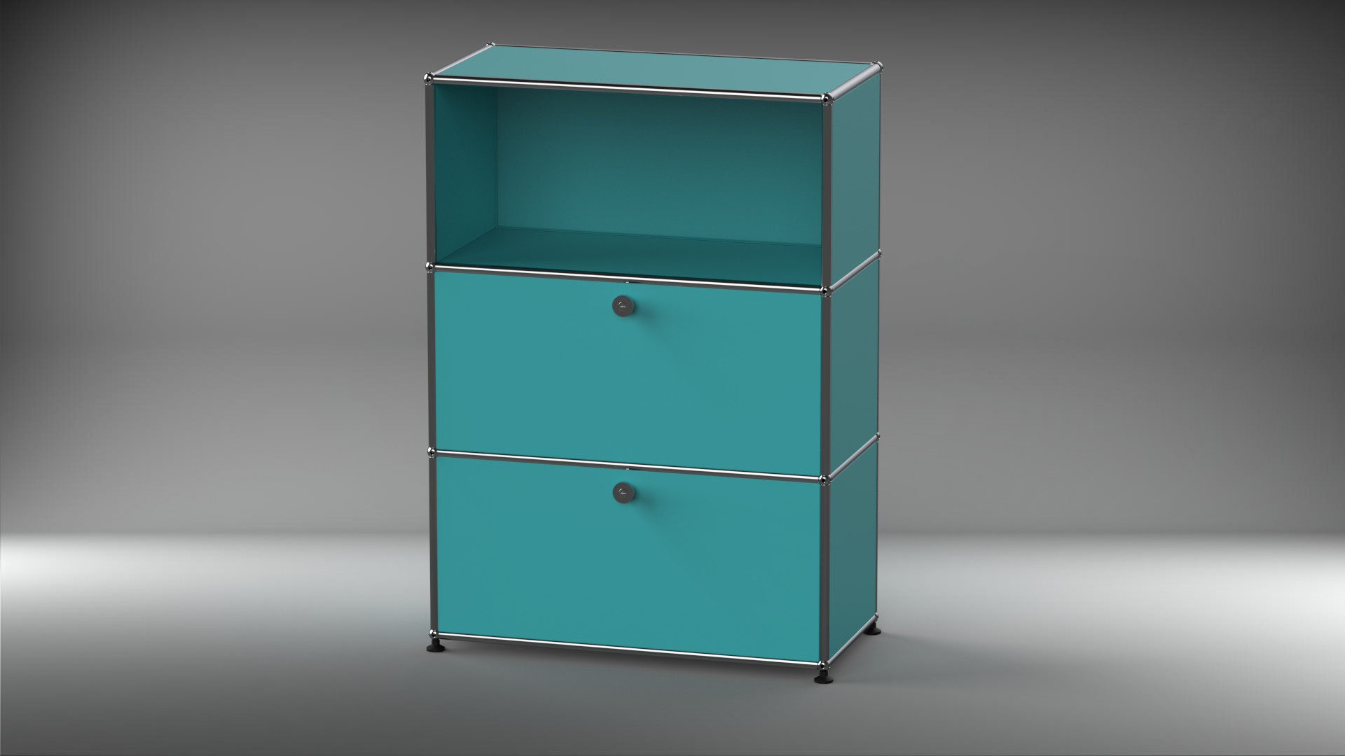 Highboard 1x3 mit zwei Klappen
