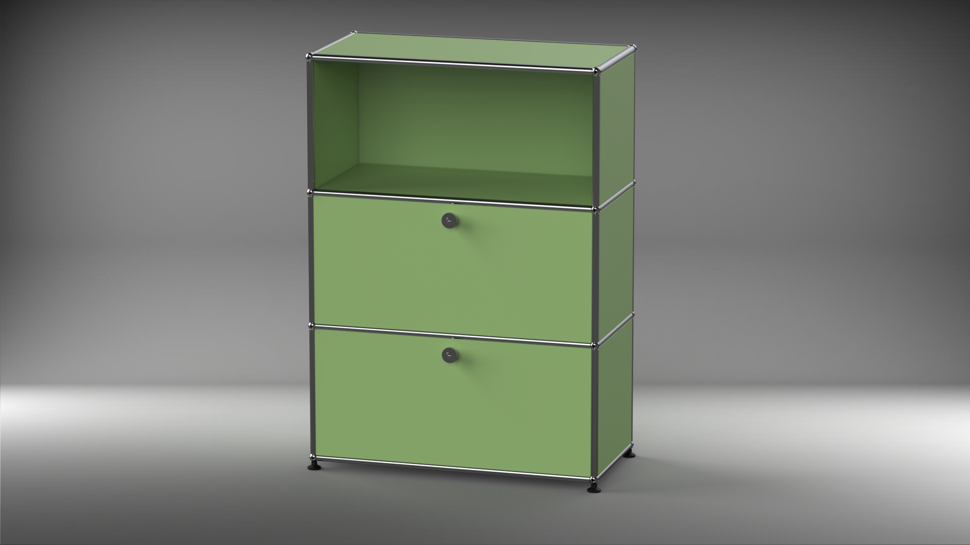 Highboard 1x3 mit zwei Klappen