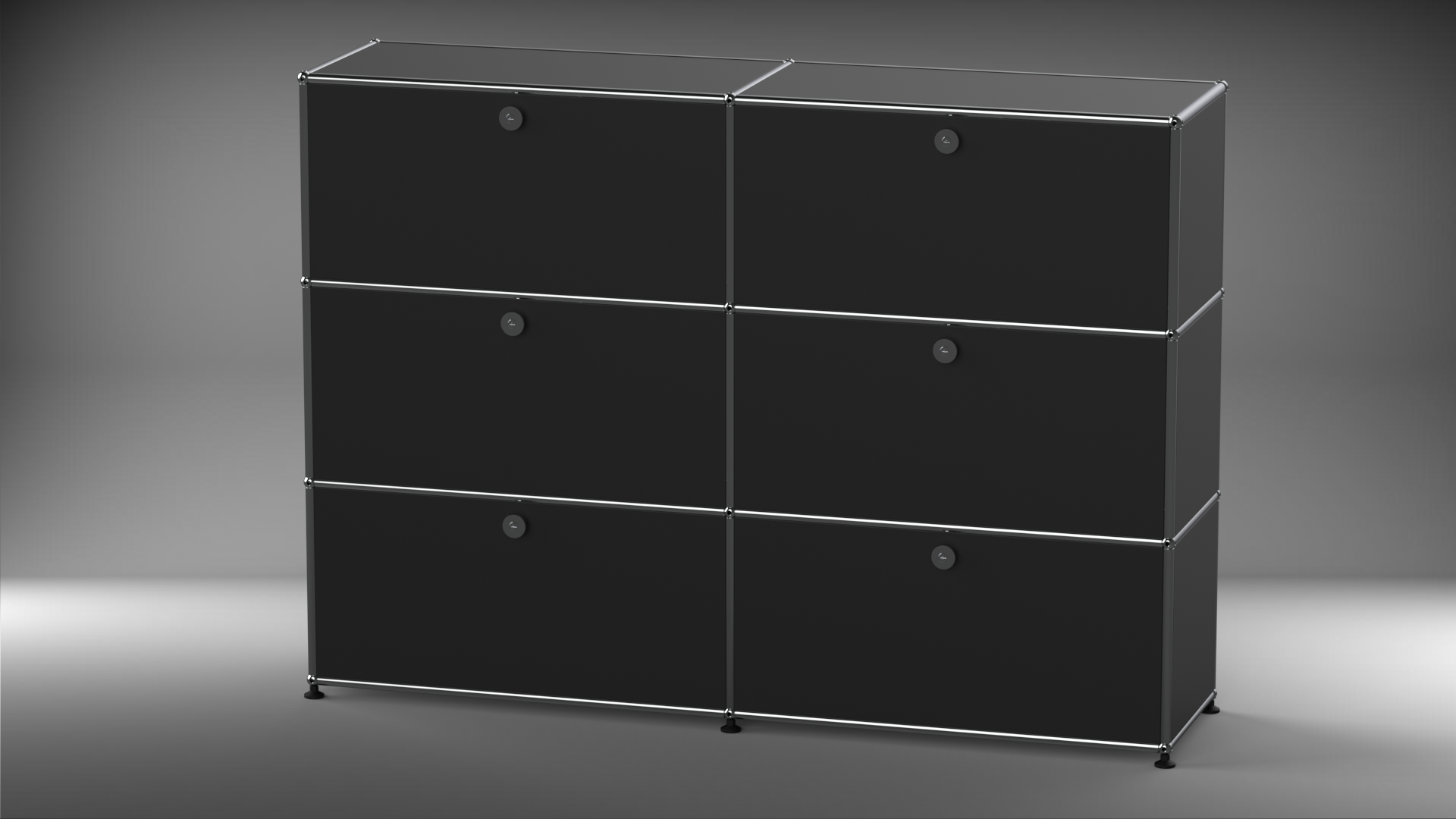 Highboard 2x3 mit sechs Klappen