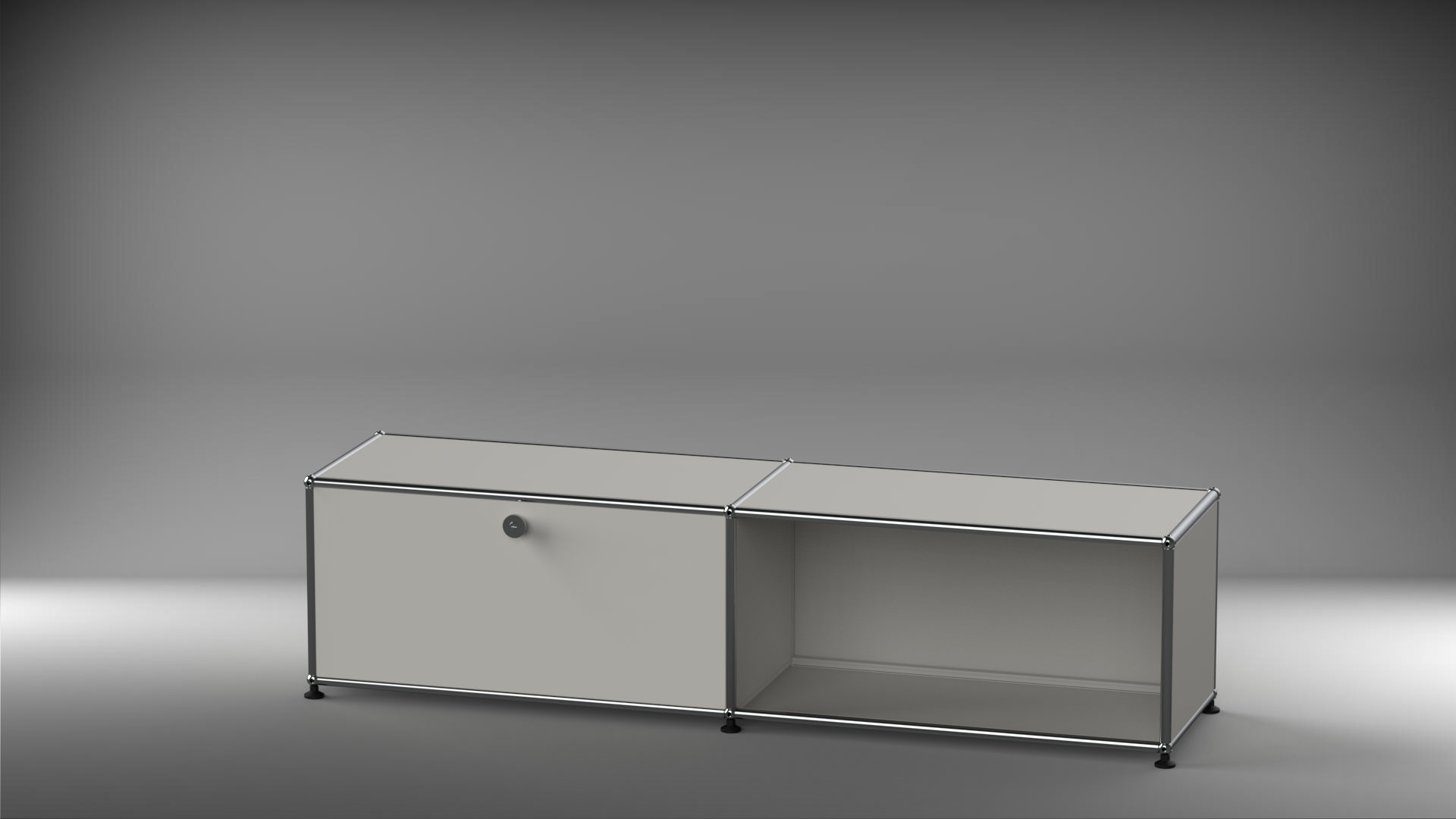 Lowboard 2x1 mit einer Klappe links