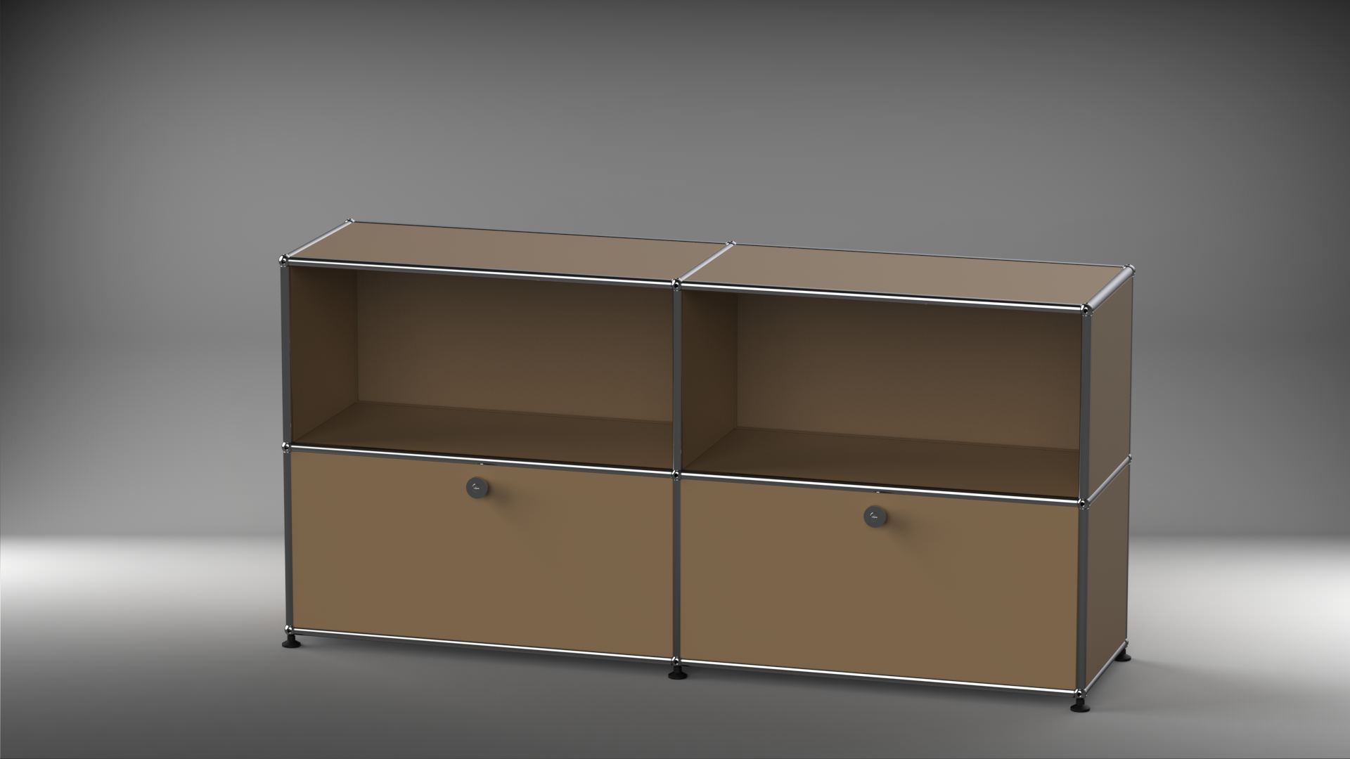 Highboard 2x2 mit zwei Klappen