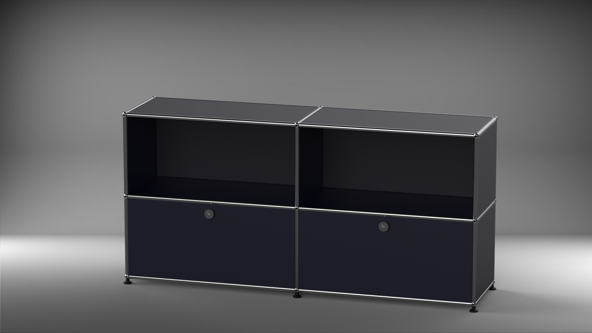 Highboard 2x2 mit zwei Klappen