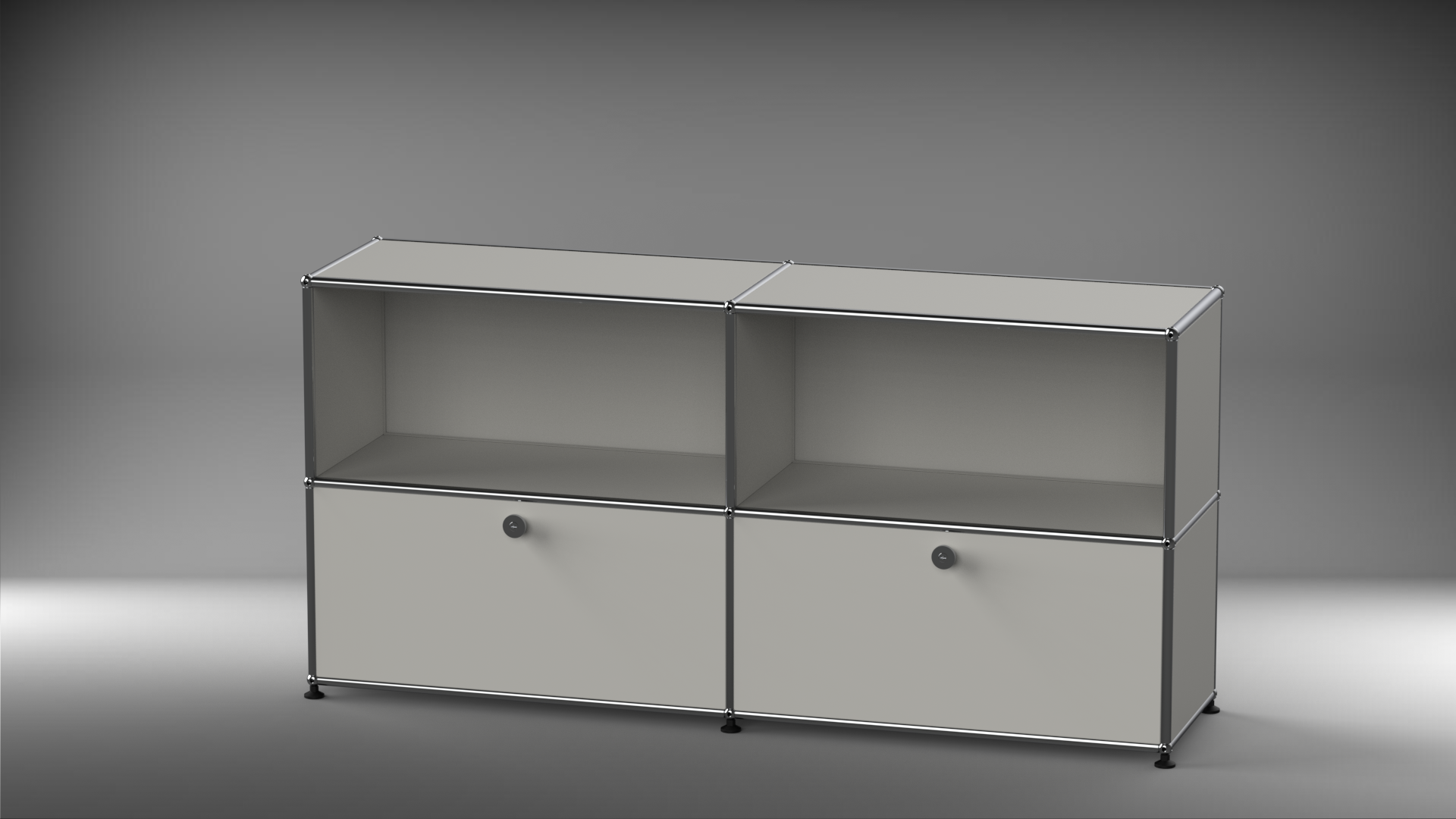 Highboard 2x2 mit zwei Klappen