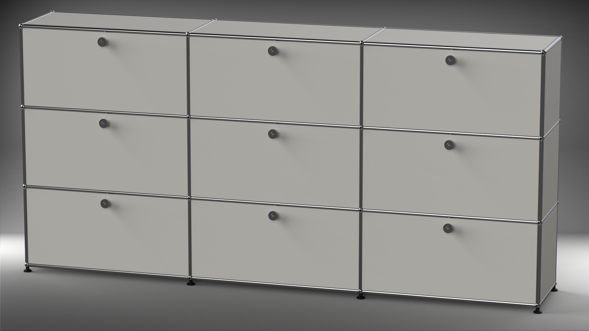 Highboard 3x3 mit neun Klappen