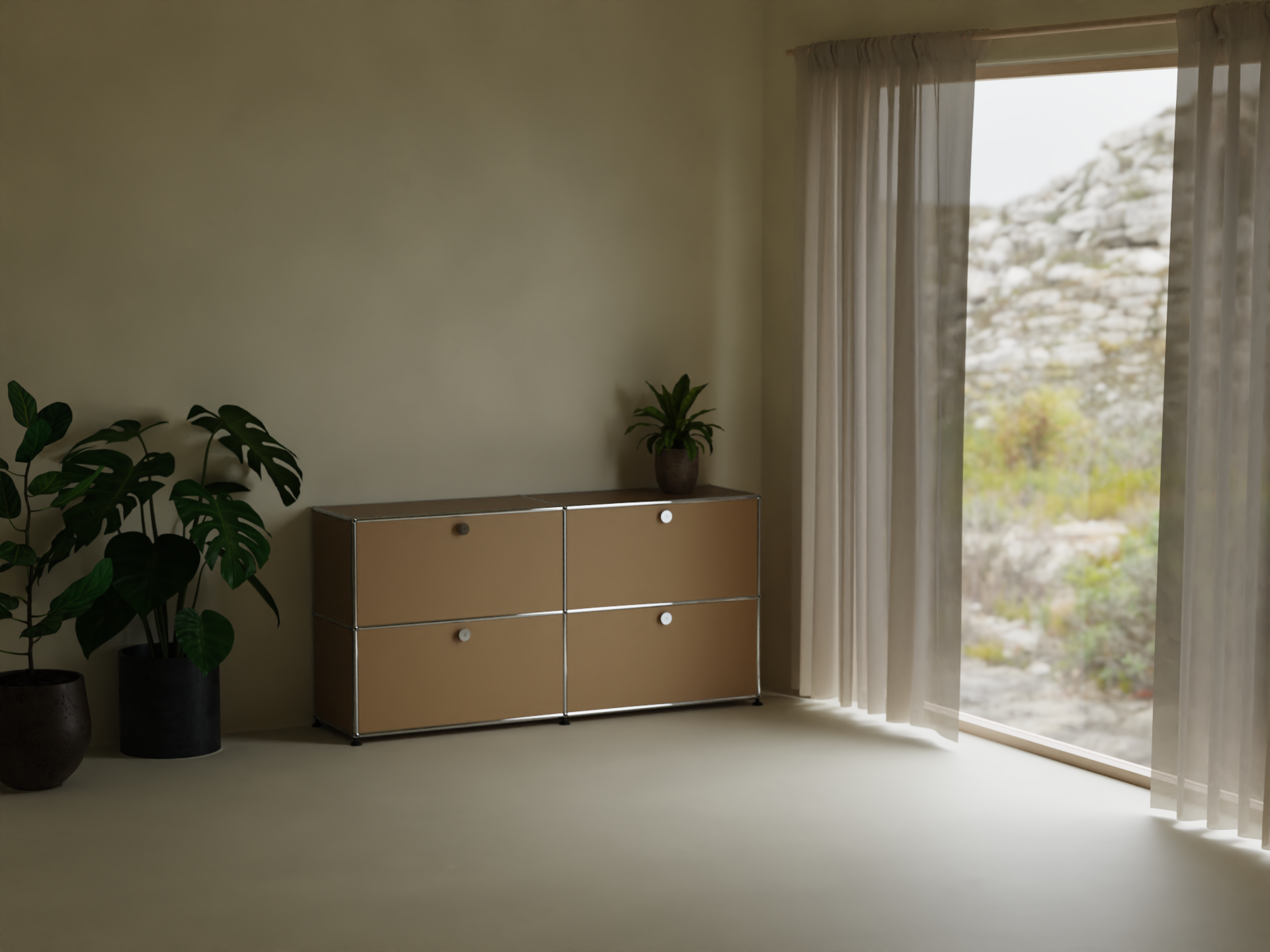 Highboard 2x2 mit vier Klappen