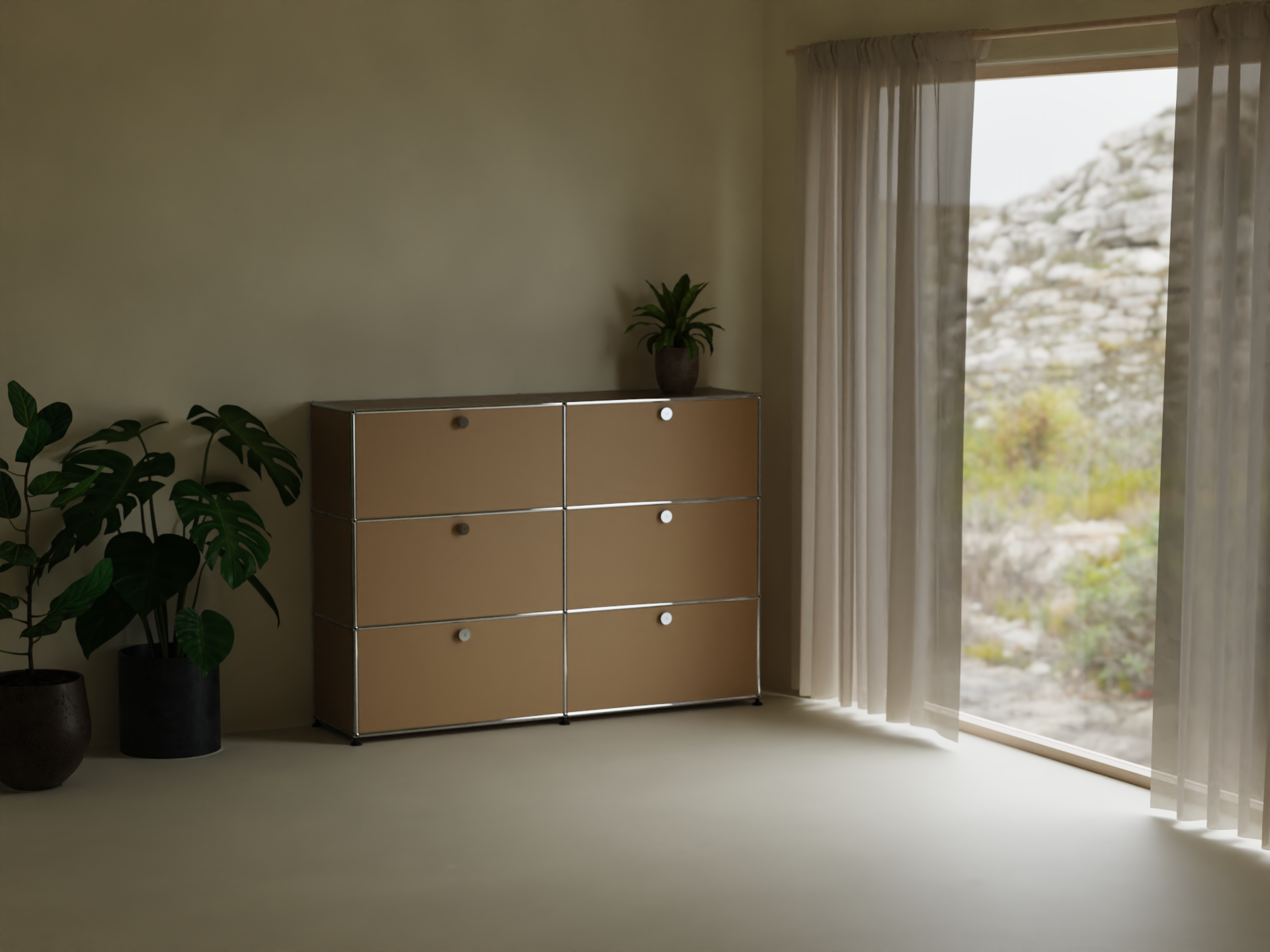 Highboard 2x3 mit sechs Klappen