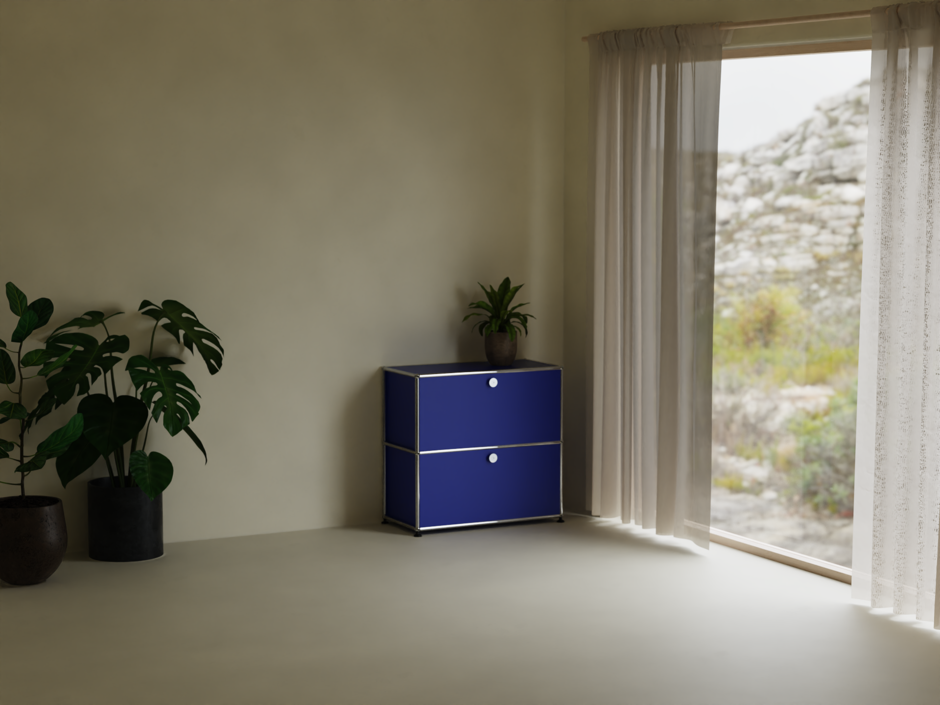 Highboard 1x2 mit zwei Klappen