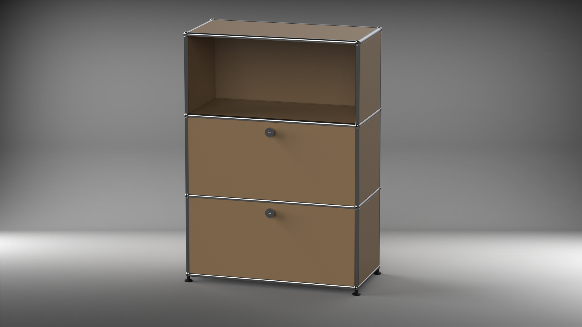 Highboard 1x3 mit zwei Klappen