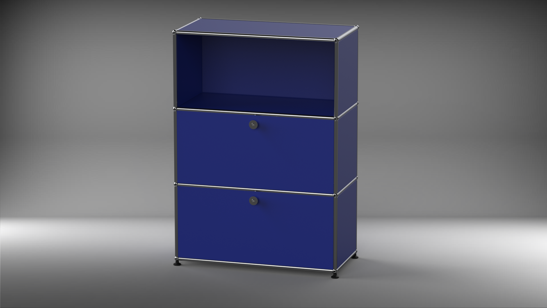 Highboard 1x3 mit zwei Klappen