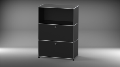 Highboard 1x3 mit zwei Klappen
