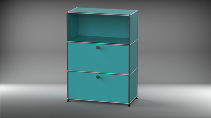 Highboard 1x3 mit zwei Klappen