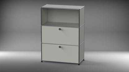 Highboard 1x3 mit zwei Klappen