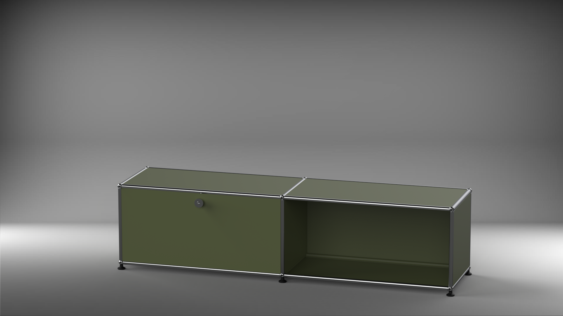 Lowboard 2x1 mit einer Klappe links