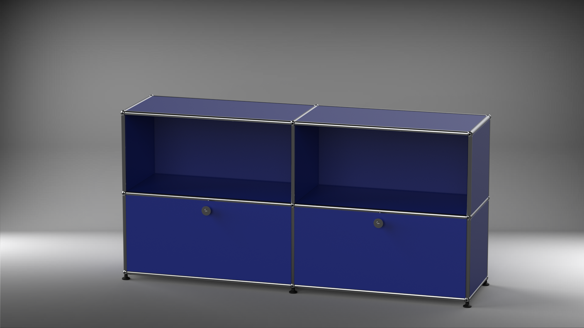 Highboard 2x2 mit zwei Klappen