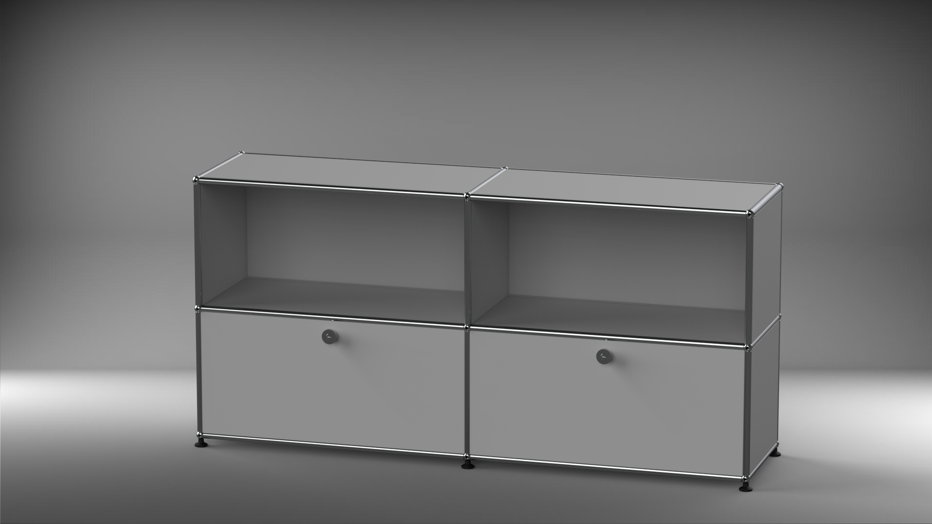 Highboard 2x2 mit zwei Klappen