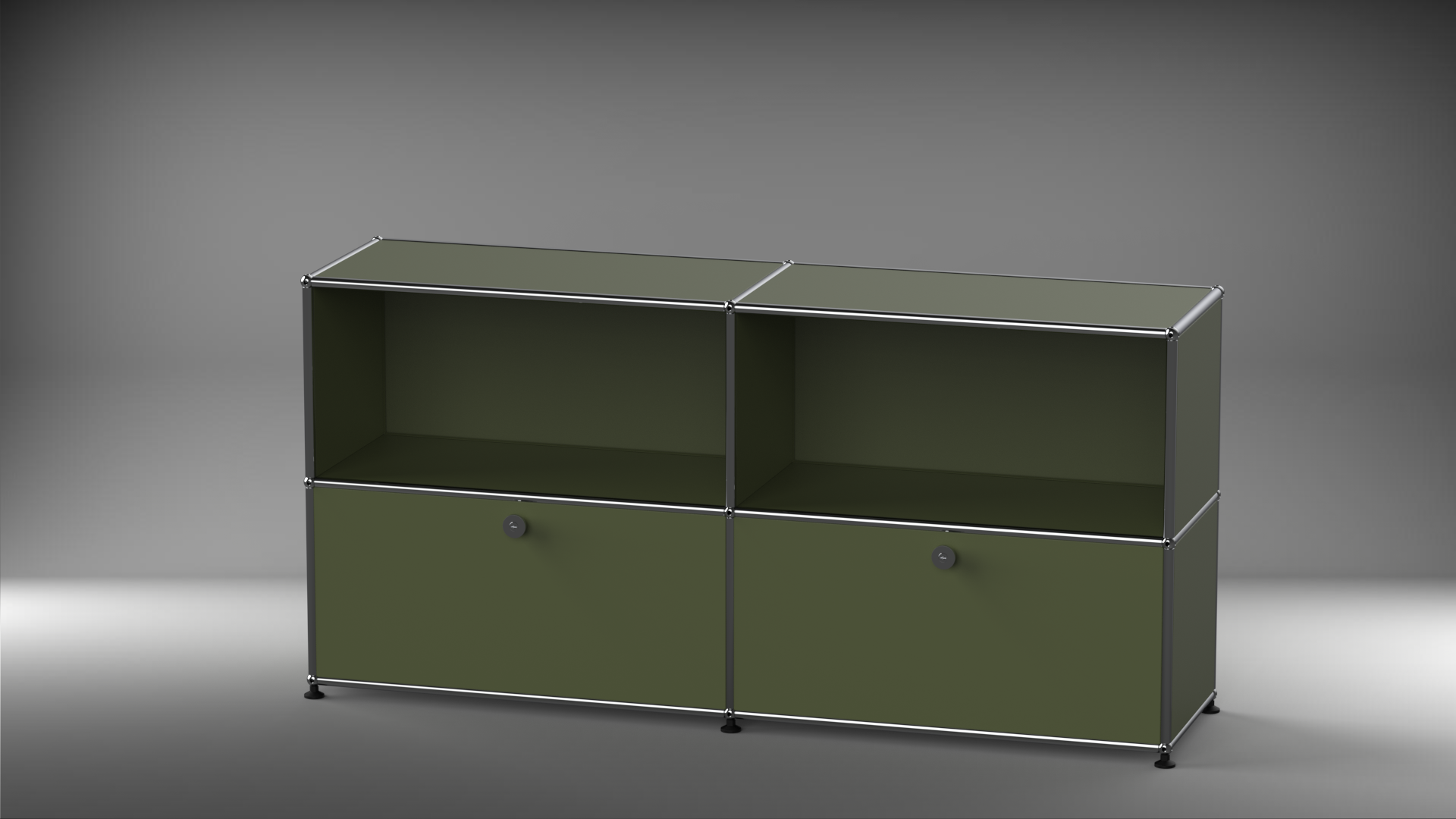 Highboard 2x2 mit zwei Klappen