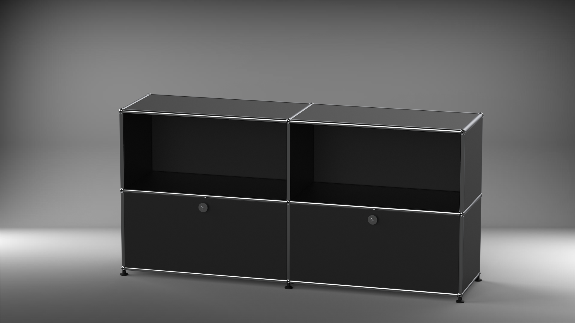 Highboard 2x2 mit zwei Klappen