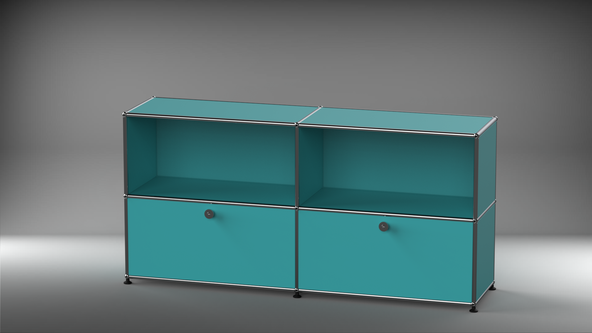 Highboard 2x2 mit zwei Klappen