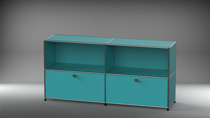 Highboard 2x2 mit zwei Klappen