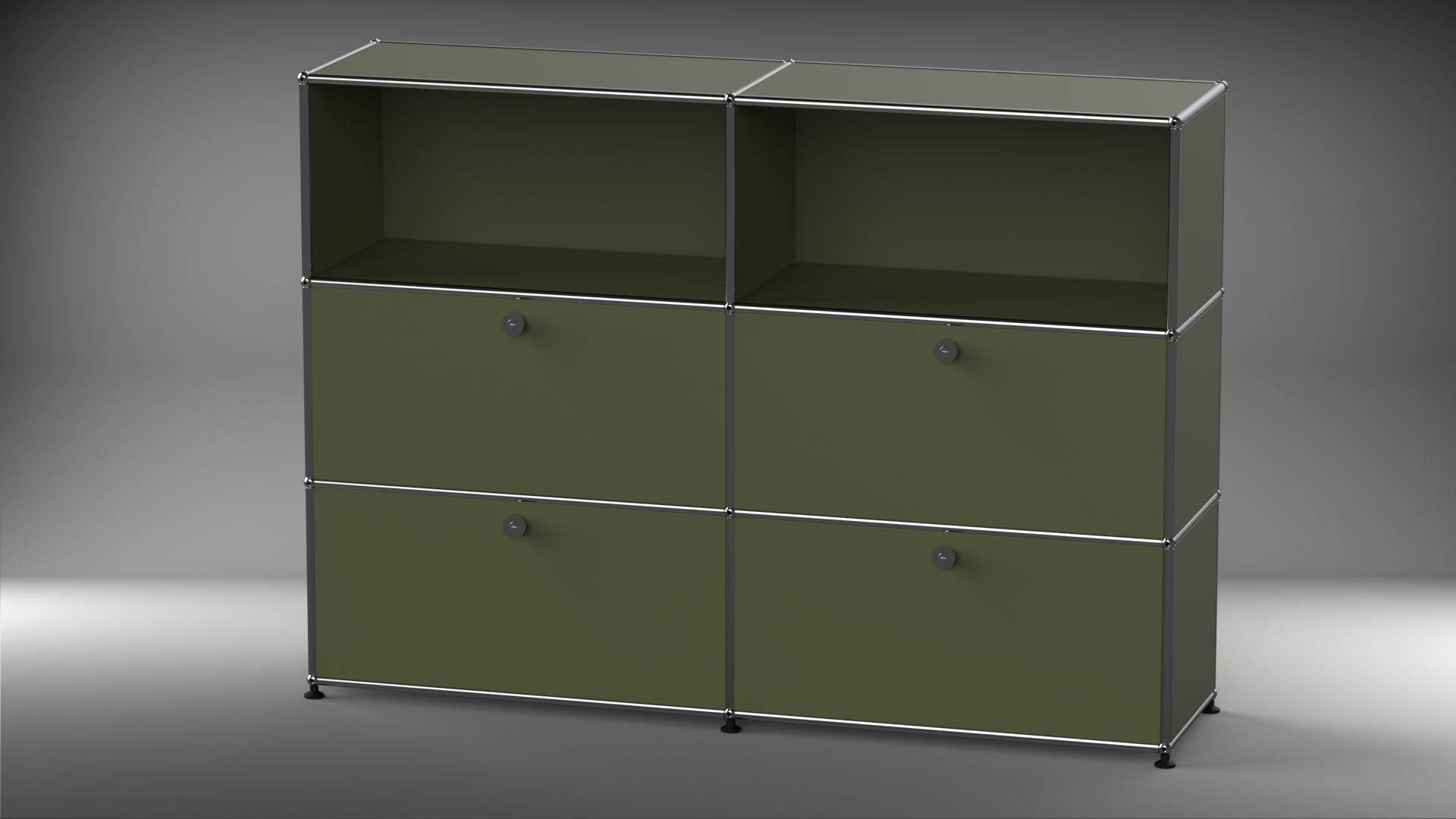 Highboard 2x3 mit vier Klappen