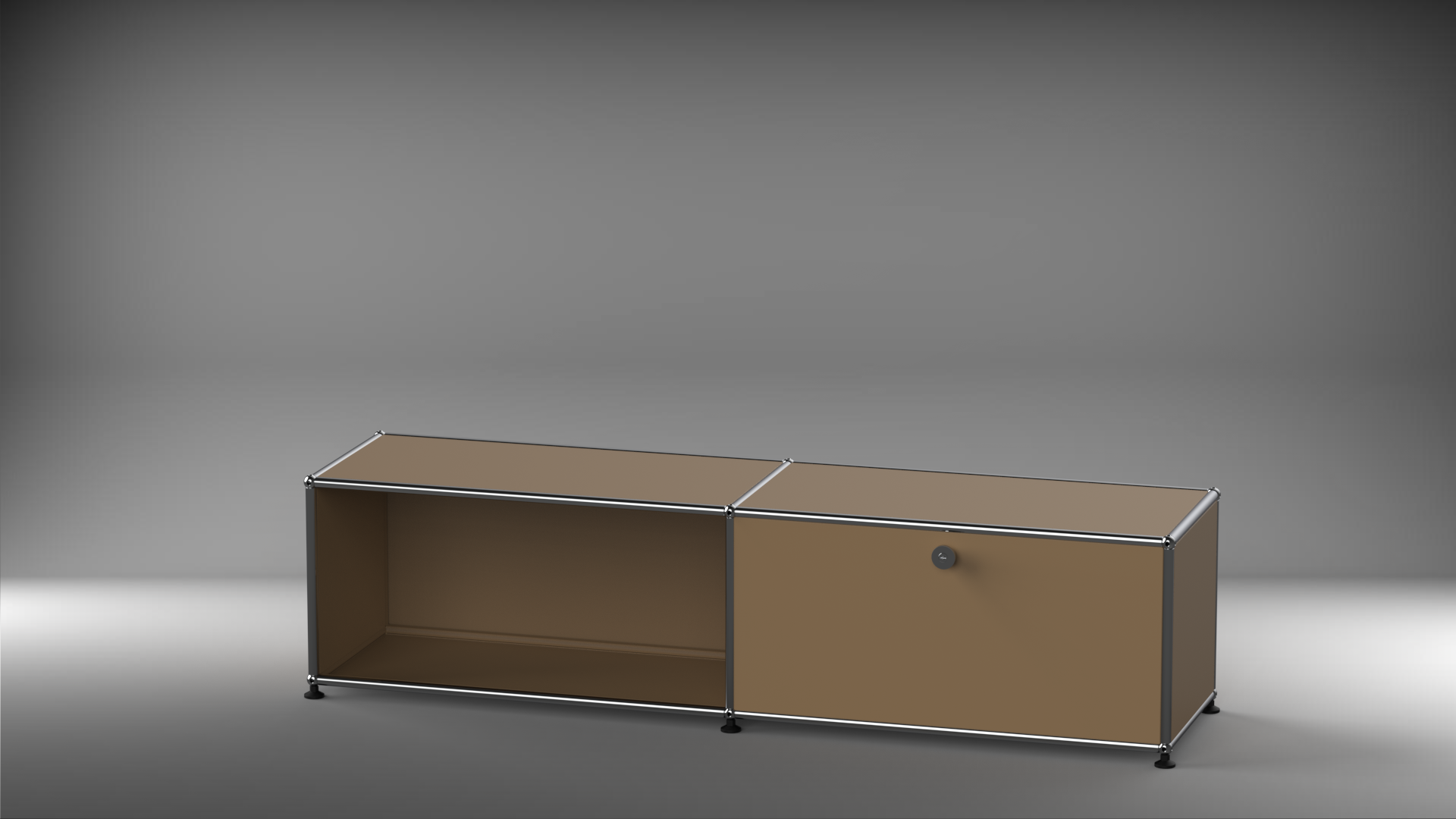 Lowboard 2x1 mit einer Klappe rechts