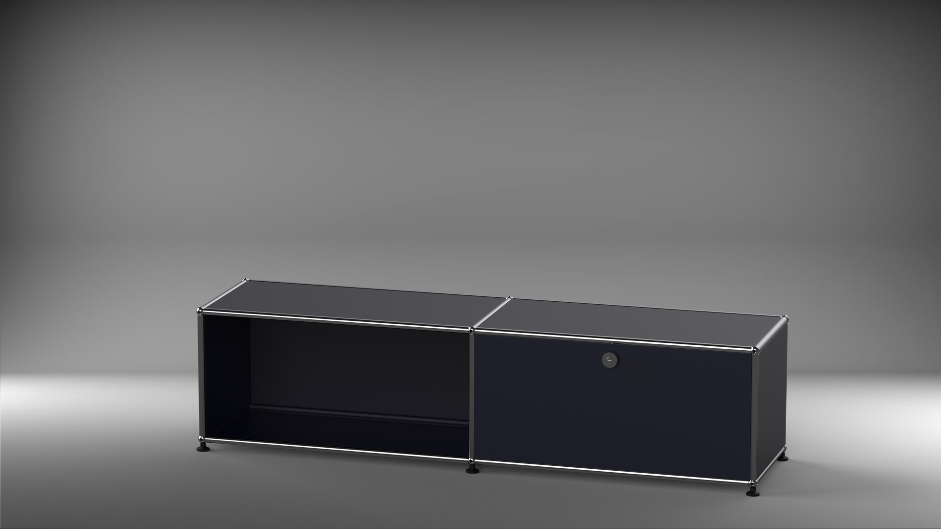 Lowboard 2x1 mit einer Klappe rechts
