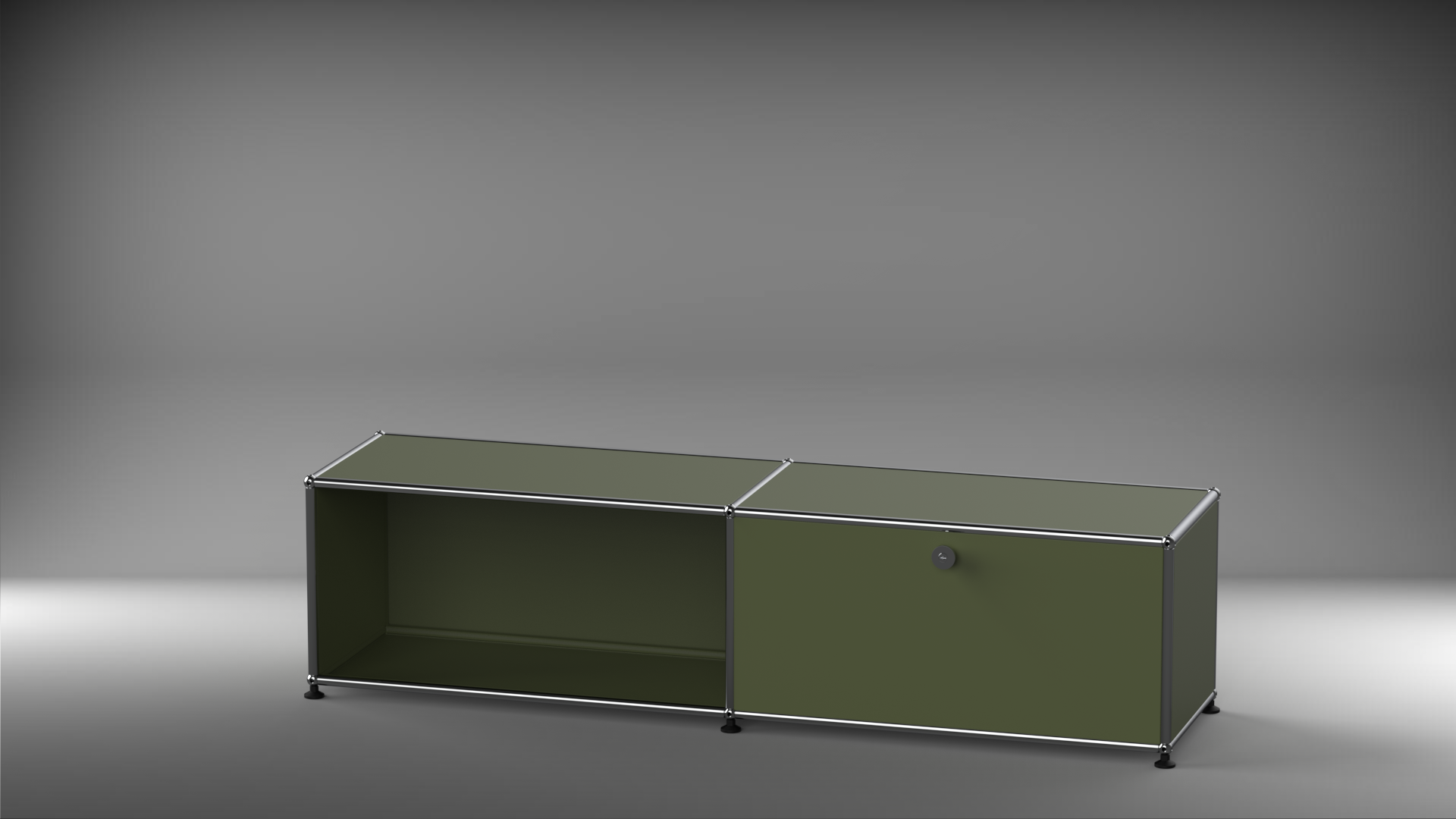 Lowboard 2x1 mit einer Klappe rechts