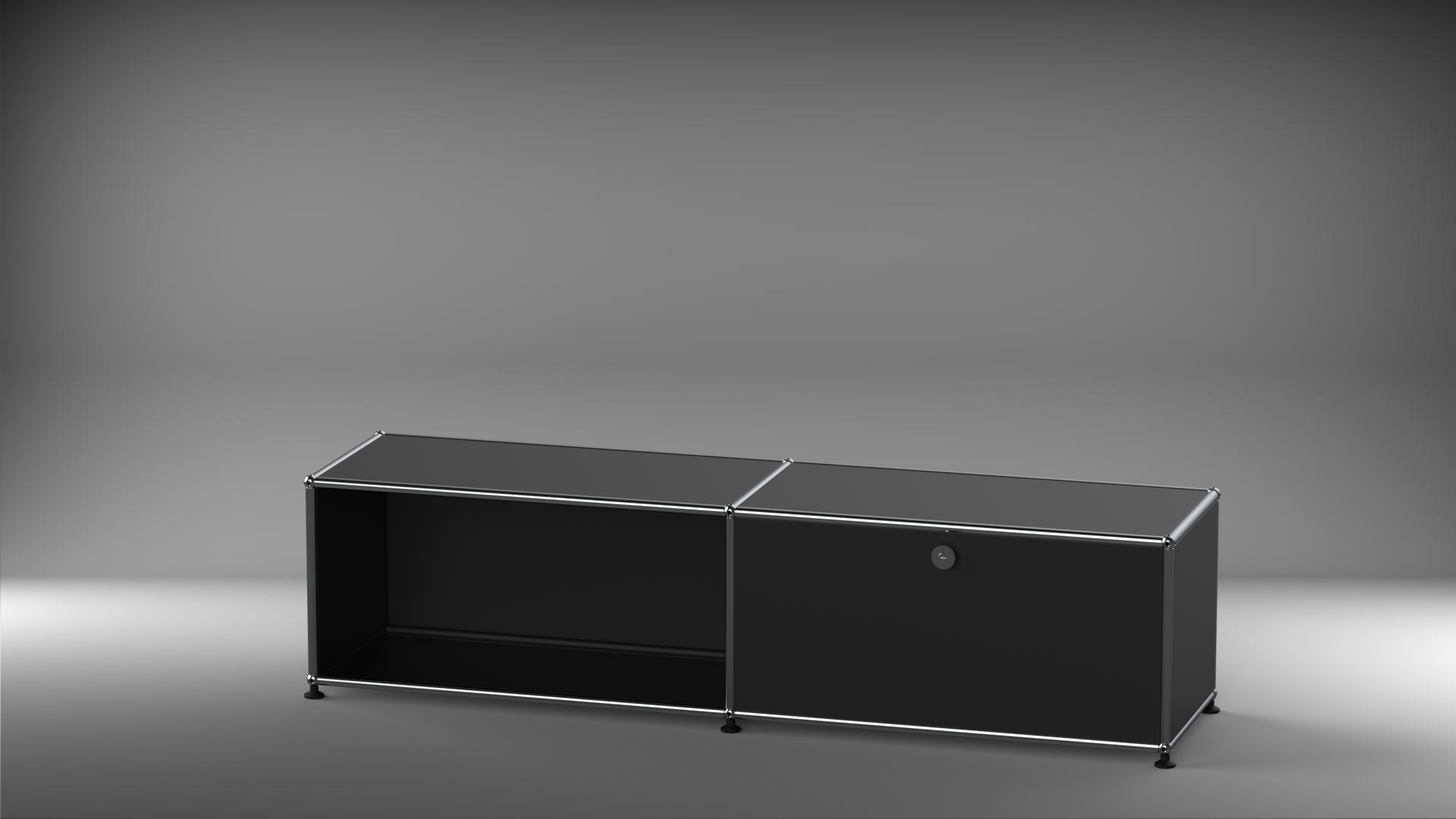 Lowboard 2x1 mit einer Klappe rechts