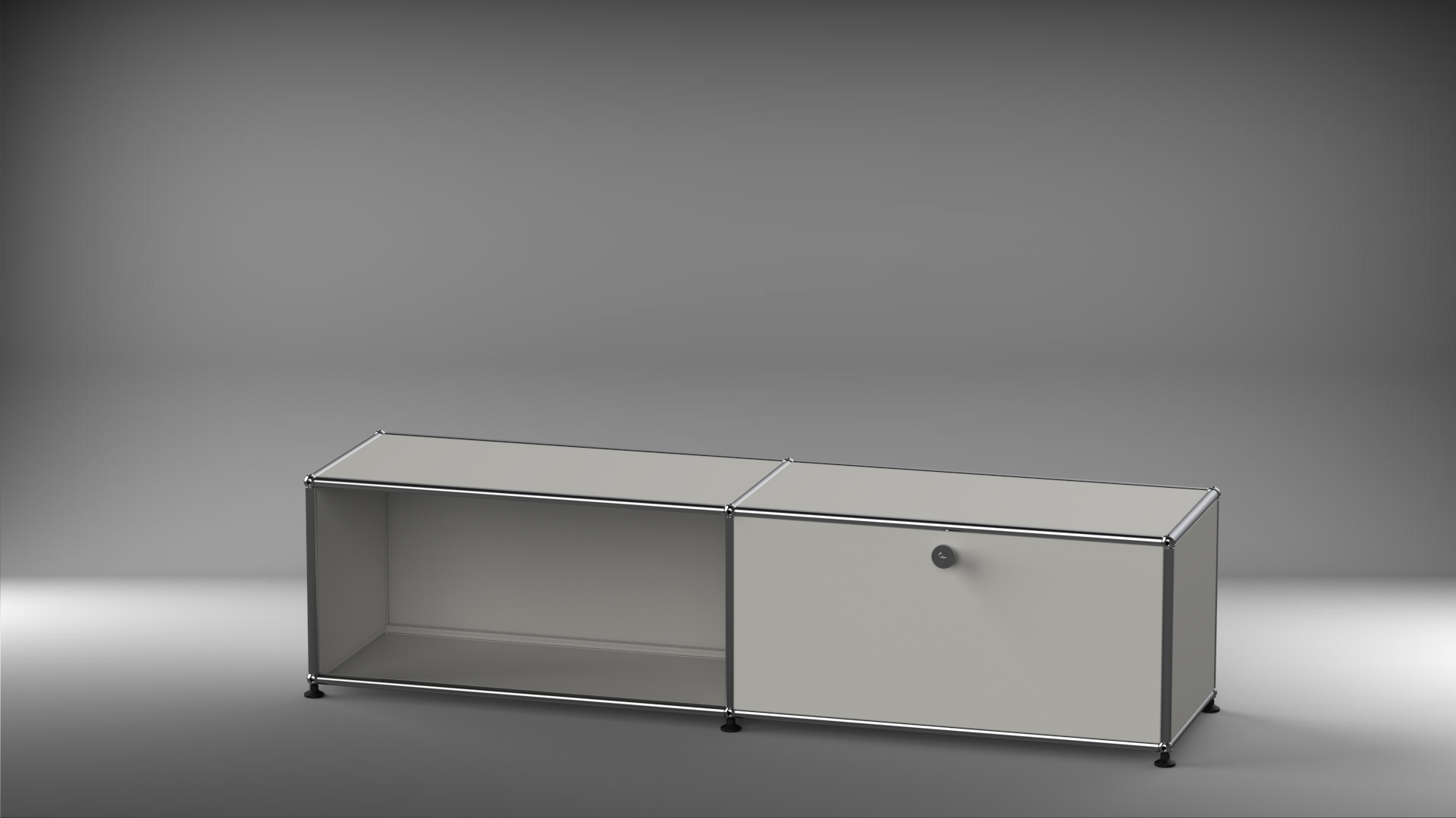 Lowboard 2x1 mit einer Klappe rechts