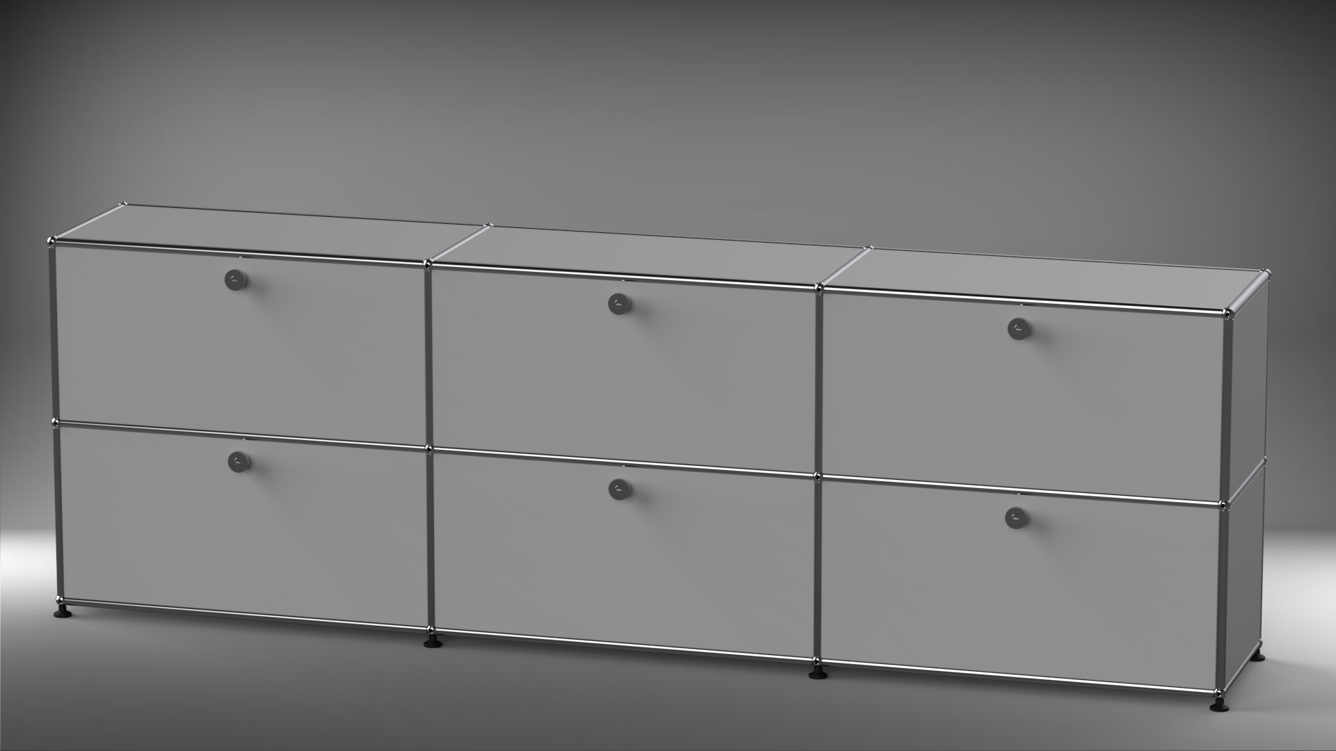 Highboard 3x2 mit sechs Klappen