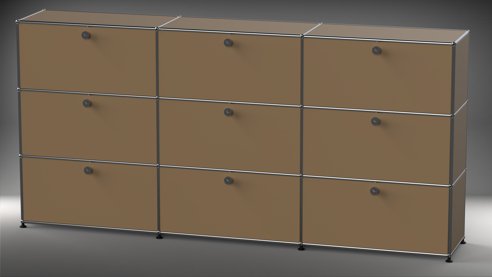 Highboard 3x3 mit neun Klappen