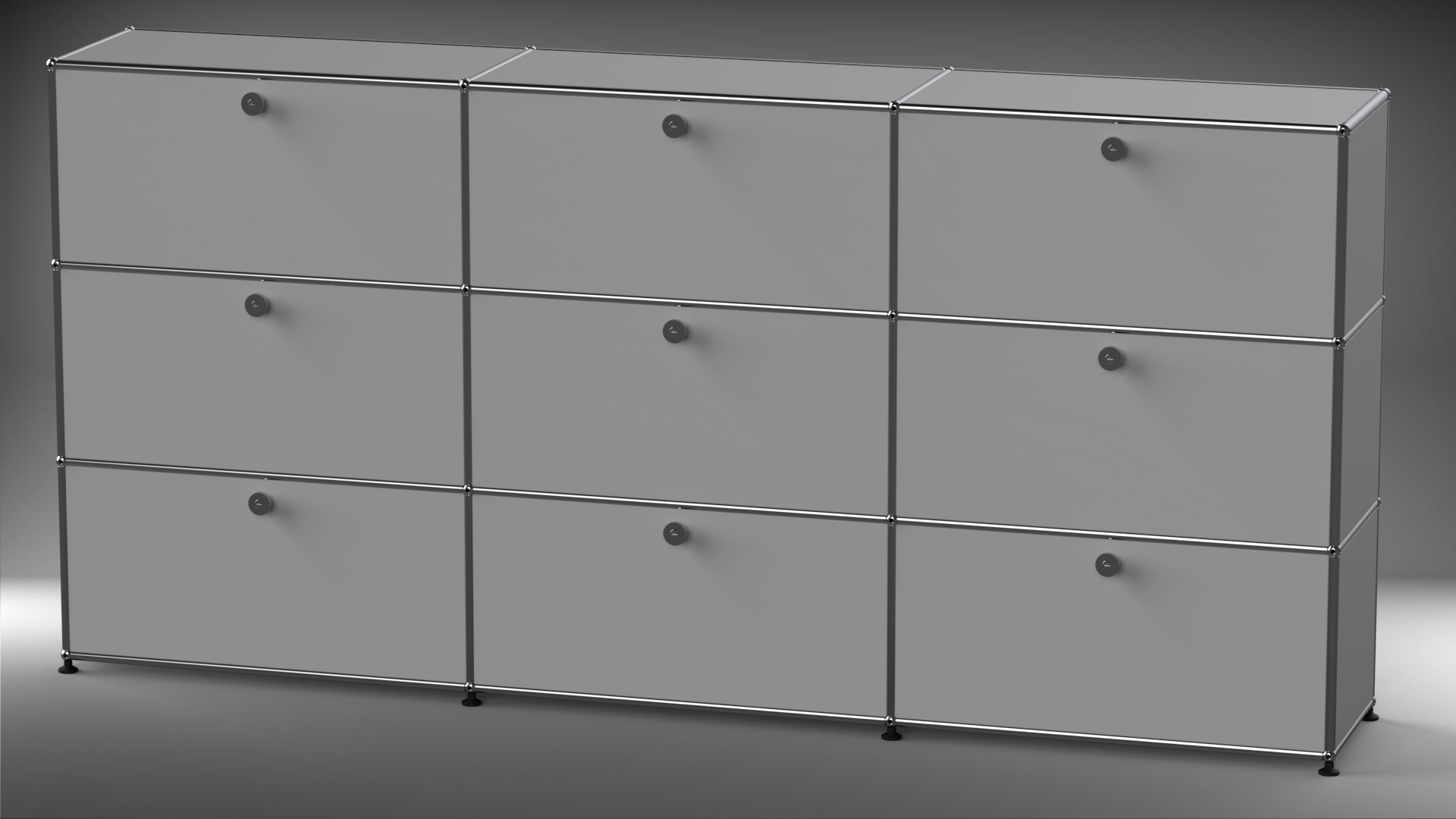 Highboard 3x3 mit neun Klappen
