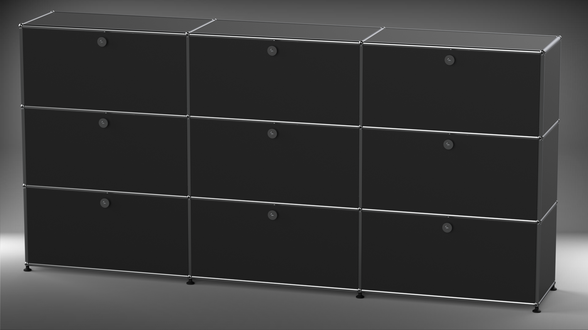 Highboard 3x3 mit neun Klappen