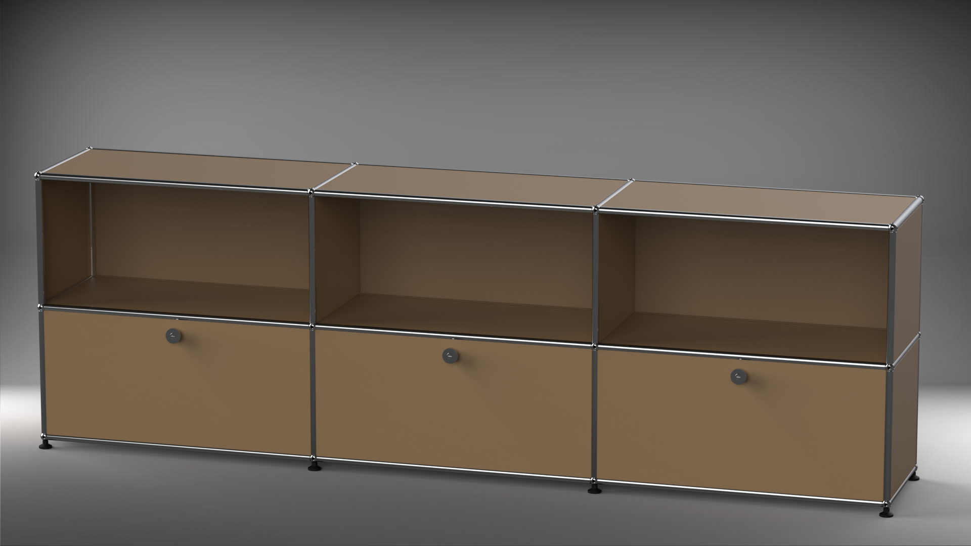 Highboard 3x2 mit drei Klappen