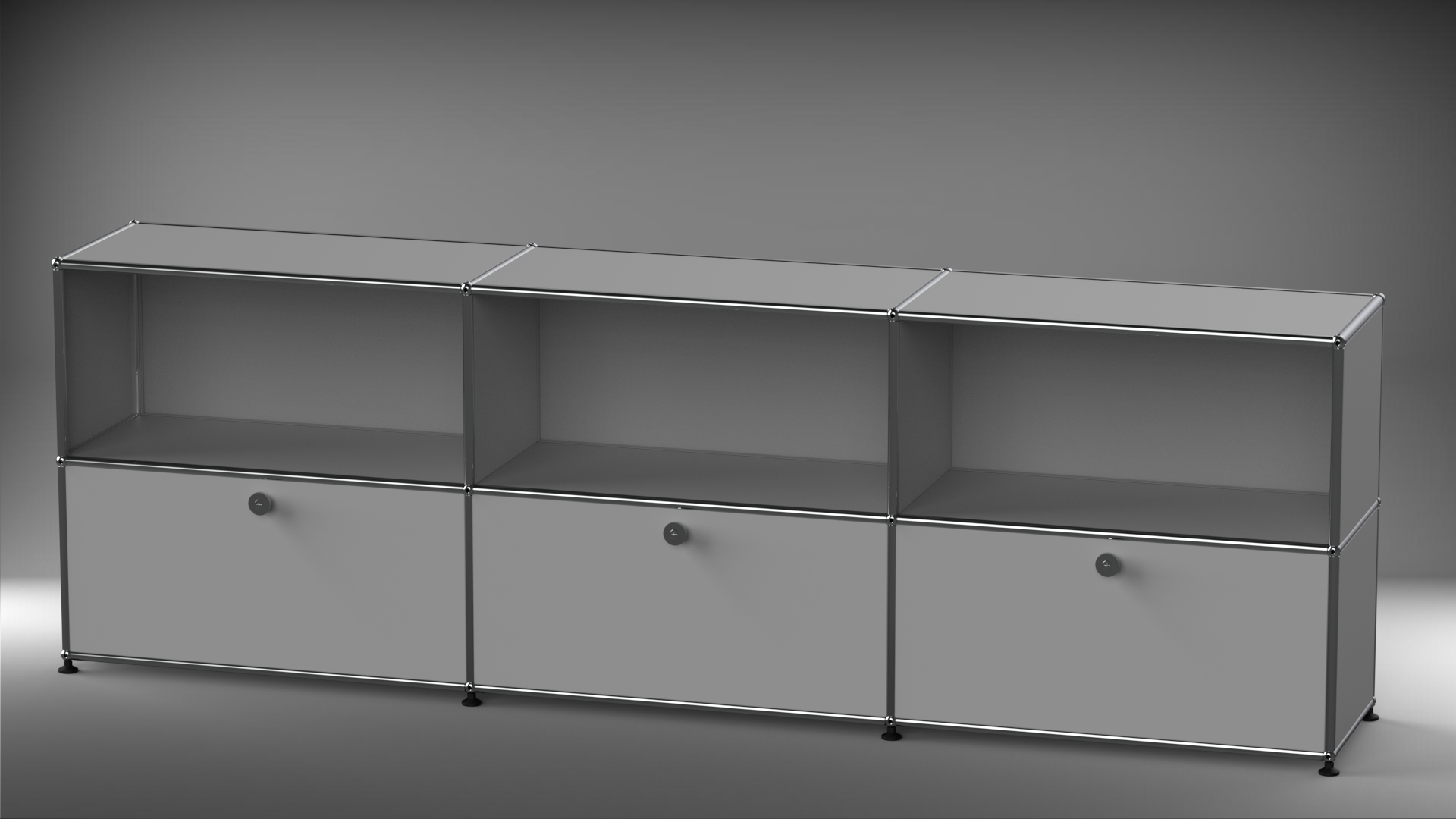 Highboard 3x2 mit drei Klappen