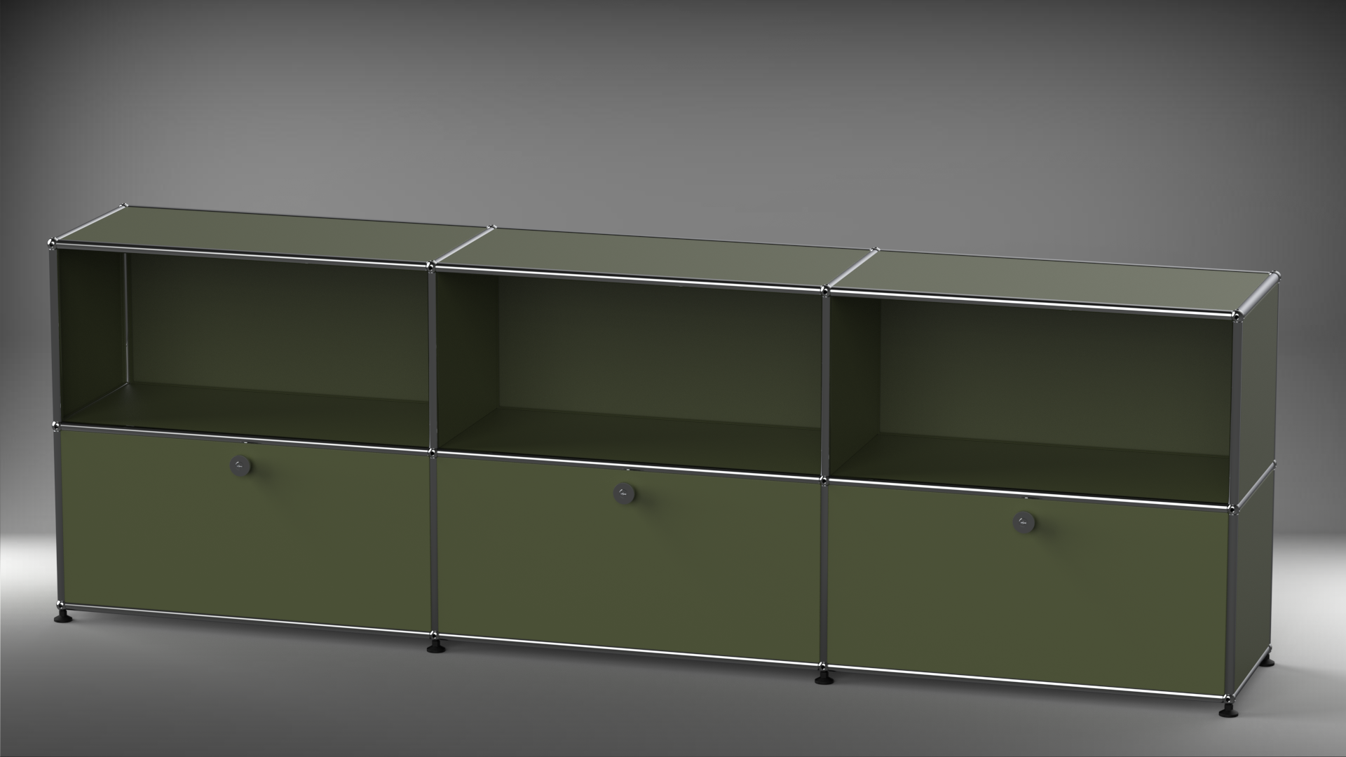 Highboard 3x2 mit drei Klappen