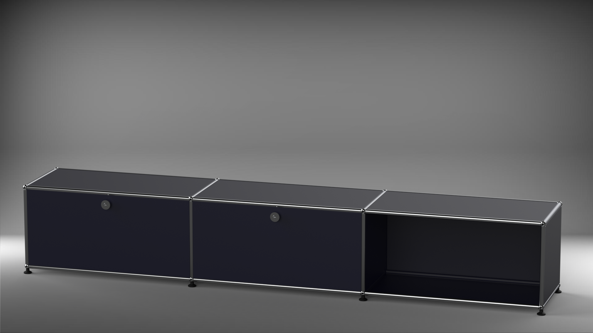 Lowboard 3x1 mit zwei Klappen links
