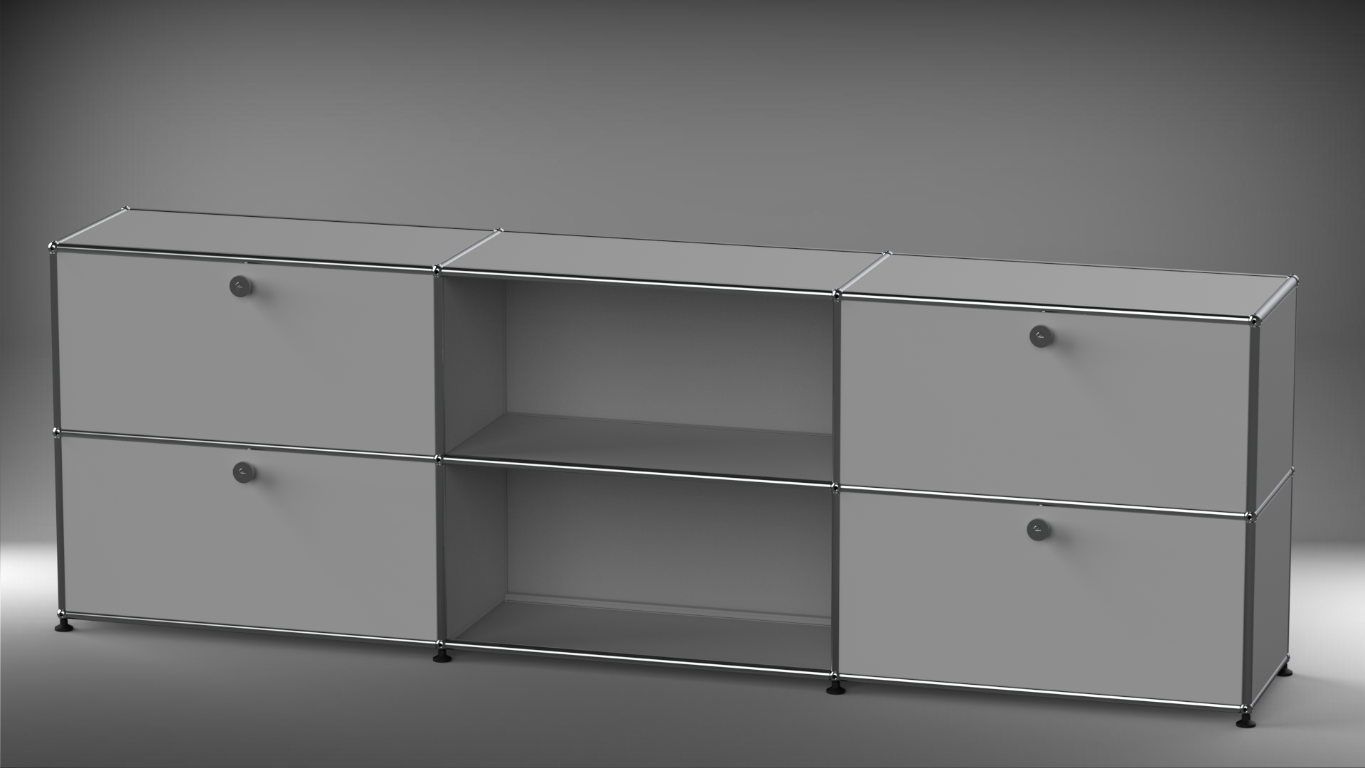 Highboard 3x2 mit vier Klappen