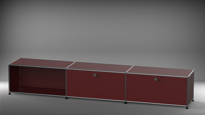 Lowboard 3x1 mit zwei Klappen rechts