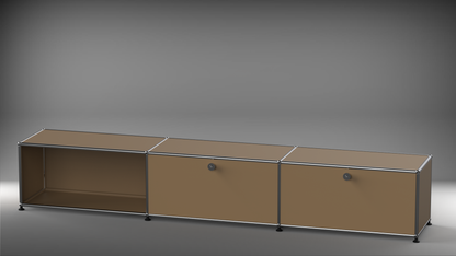 Lowboard 3x1 mit zwei Klappen rechts