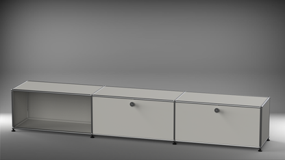 Lowboard 3x1 mit zwei Klappen rechts