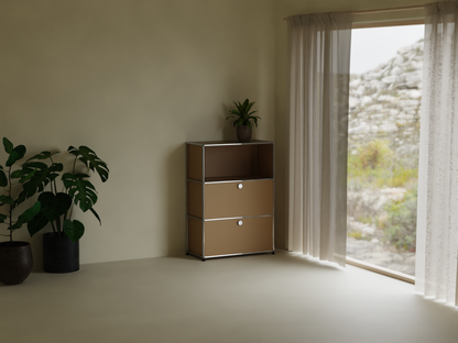 Highboard 1x3 mit zwei Klappen